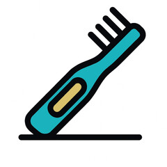 Colorful Toothbrush Icon Vector isolated on white background