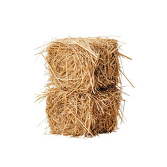 Obraz premium Floating haystack, slightly tilted, isolated on a white background. PNG