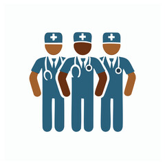 Team of doctors medical professionals healthcare workers
