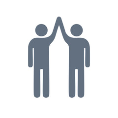 Teamwork success partnership high five collaboration