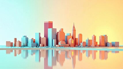 abstract city skyline