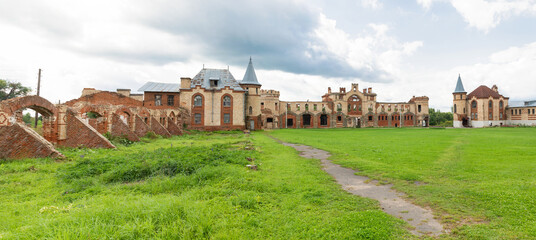 Ruins of a stable and a cattle yard. Ruins of a building in the estate of Vladimir Khrapovitsky....