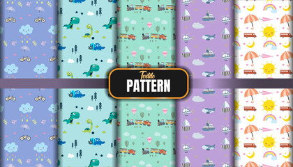 Textile pattern design for kids' clothing.