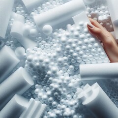 Foam Expanded Polystyrene Plastic Bumpy White Packaging material