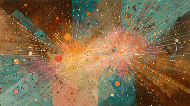 editorial piece on synesthetic art | vibration of the soul | transcendent motion | primary triad | floating dynamics | synesthetic explosions | rhythmic color patches | line symphony | visual