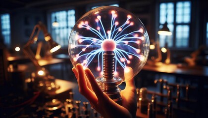 Plasma globe Glass sphere containing noble gases that produce el