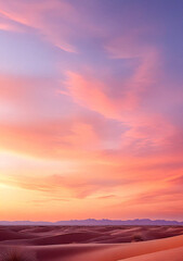 sunset in the desert