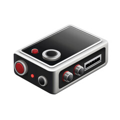 Fototapeta premium Vector USB Interface Box Hardware Mockup Device Technology Black and on transparent background