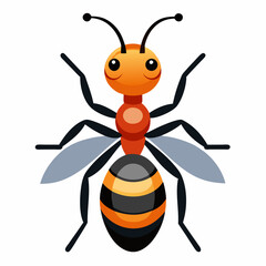 Ant vector flat icon. Isolated bug insect, ant emoji