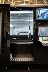 Industrial Laser Cutting Machine Enclosure with Advanced Control Panel and Integrated Monitoring...