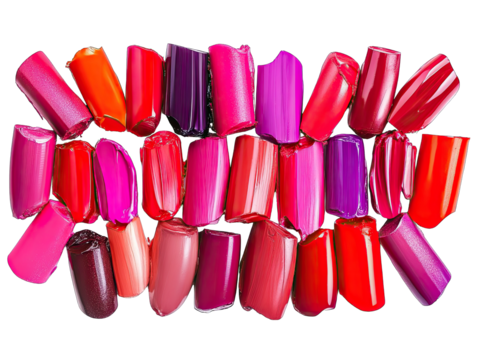 Broken lipstick shades in a variety of colors - Powered by Adobe