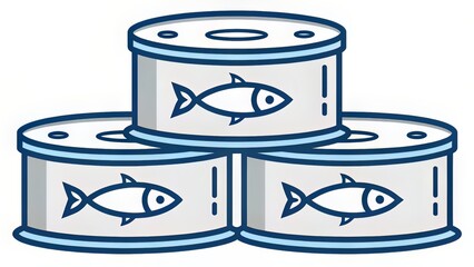 Sharp-Edged Dark Tuna Profile Vector for Infographics or Fish ID Charts