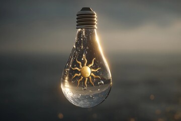 Illuminate the Horizon With Radiant Sunlit Drop Design Generative AI