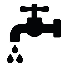 Water Conservation Glyph icon isolated on white background