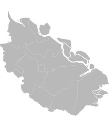 Riau, Indonesia – administrative vector map with city and regency boundaries (Web Mercator projection, PPT-compatible & fully editable)