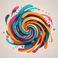 A vibrant swirl of colorful abstract shapes creates a dynamic visual experience.