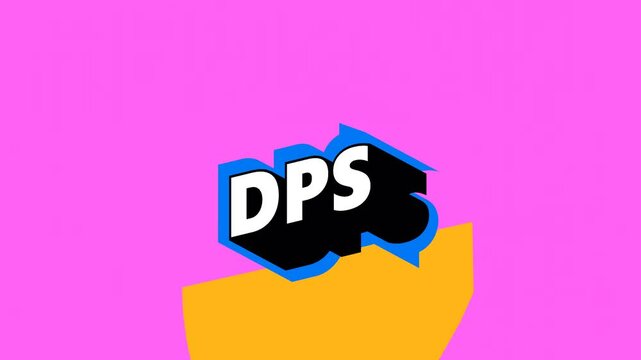 DPS Text in Graffiti Style with Color-Changing Background