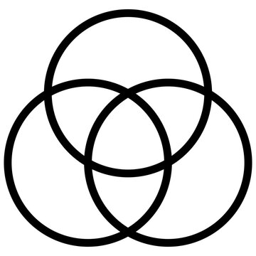 Triquetra. Editable stroke vector icon.