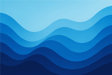 Abstract blue waves create a seamless ocean pattern, an elegant vector illustration for a textured water backdrop.