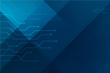 Abstract blue background with flowing lines and arrows for a futuristic digital technology concept.