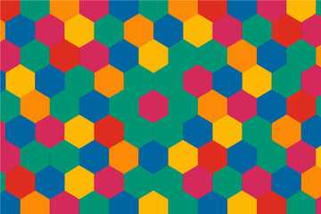 Hexagon Pattern Background simple composed.