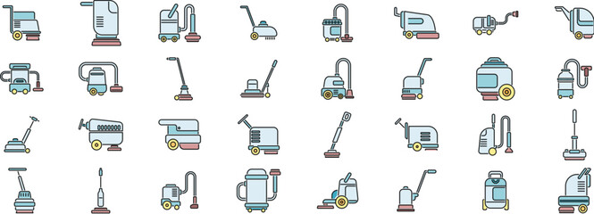 Diverse cleaning equipment ensuring spotless surfaces and promoting hygiene in various settings