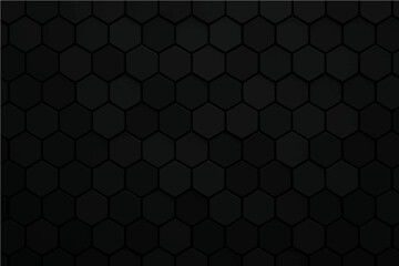 Abstract dark black Hexagon Pattern Background