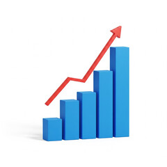 Fototapeta premium Minimalist Business Icon Style Bar Chart