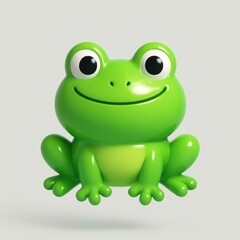 Obraz premium Cute cartoon frog illustration.