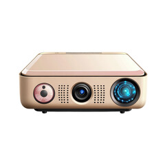 Fototapeta premium Portable Mini Projector Home Theater Entertainment Gadget Device Media HD on transparent background