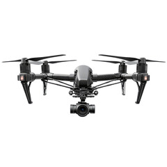 Professional Drone with Camera Remote Control Technology Modern on transparent background