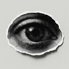 Vintage eye illustration art