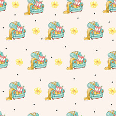 seamless pattern with toys