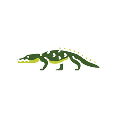 american alligator color flat icon for digital and print projects. North american animals.