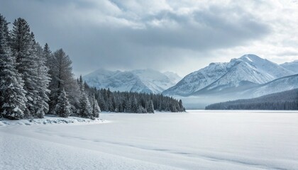 snow covered mountains