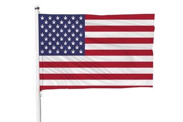 Fototapeta premium American flag isolated on white background