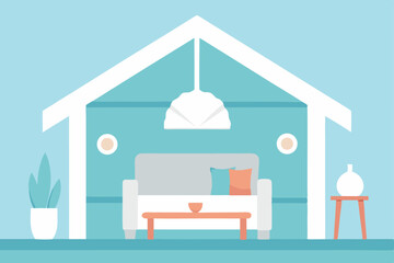 seaside cottage interior