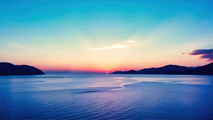 Fototapeta premium sunset over the sea