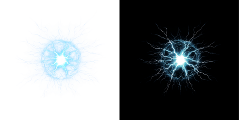 Lightning, energy, power, electric, nature — dynamic PNG effect with thunderstorm fury and voltage. PNG Overlay on transparent background, vibrant discharge and abstract weather concept in motion.