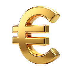 Fototapeta premium A 3d gold euro sign icon with luxury vibe