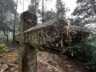 Serra da Labruja, cruz des Franceses, ou cruz dos mortos, cross of the dead on the mountain of the...