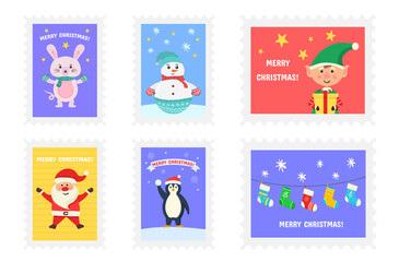 png happy christmas snowman and letter from northpole with gingerbread angel card bright mittens drawn stamp gift cute claus decoration scrapbook element holiday

