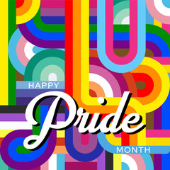 Happy pride month banner