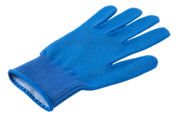 Protective work glove safety equipment isolated on transparent background