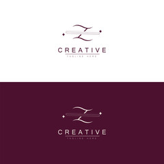 Fototapeta premium Letter Z logo design icon symbol template. elegant initial Z line style logo vector. Letter mark Z monogram logo for business or company