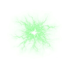 Lightning, charge, electric, thunderbolt, storm realistic PNG bolt with spark, flash, and green energy discharge. PNG Overlay with transparent background for weather, power, and sky visuals.