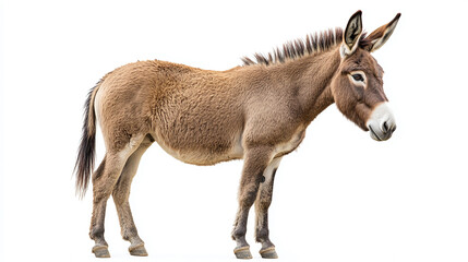Isolated donkey image for educational resources and animal themed projects and graphic design use online