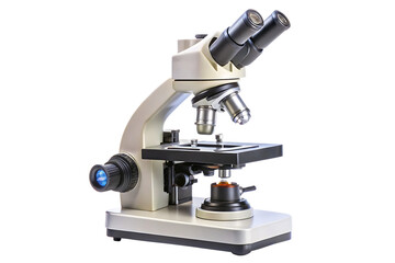 Modern compound microscope isolated on white background png isolated on a white background ai