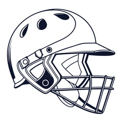 cricket helmets vector image on white background