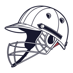 cricket helmets vector image on white background